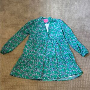 Lilly Pulitzer Green and Blue Zebra Print dress